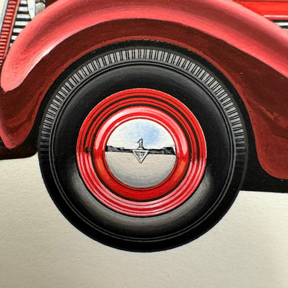 1939 Audi 920 Cabriolet Glaser Automobile Illustration Art Drawing Hand Drawn