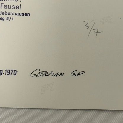 Vintage Racing Photo 1970 German Grand Prix Denny Hulme Motorsport Photograph