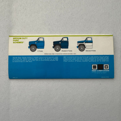 1977 GMC Truck Paint Chip Exterior Color Brochure Jimmy Pickup Suburban Van