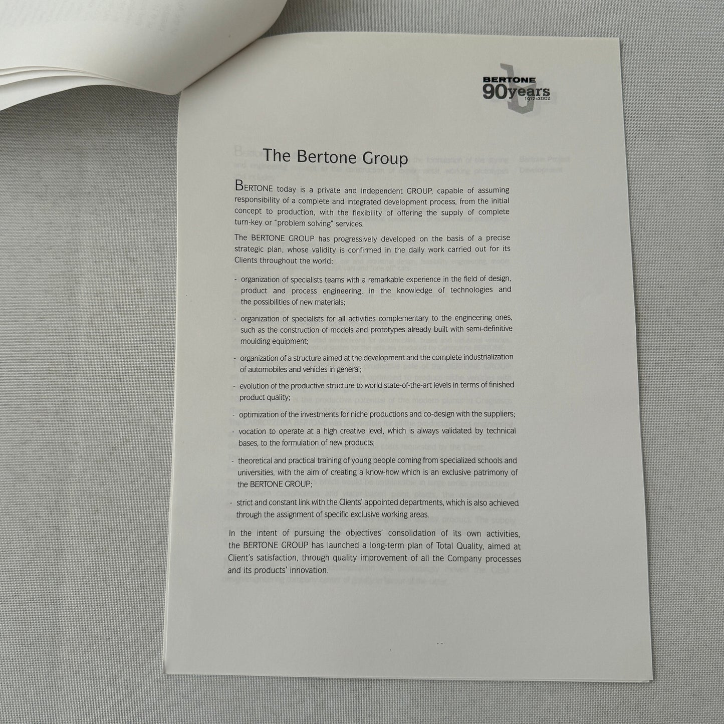 2002 Bertone Car History Press Kit in Embossed Folder Alfa Romeo Lamborghini +