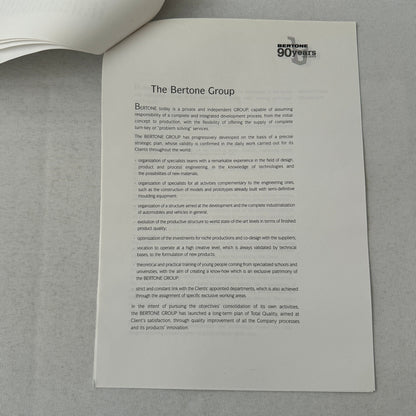 2002 Bertone Car History Press Kit in Embossed Folder Alfa Romeo Lamborghini +