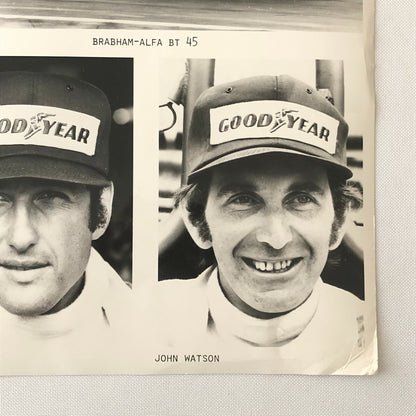 Vintage 1977 Martini Brabham Racing Alfa Romeo Car Press Photo Photograph Pace +