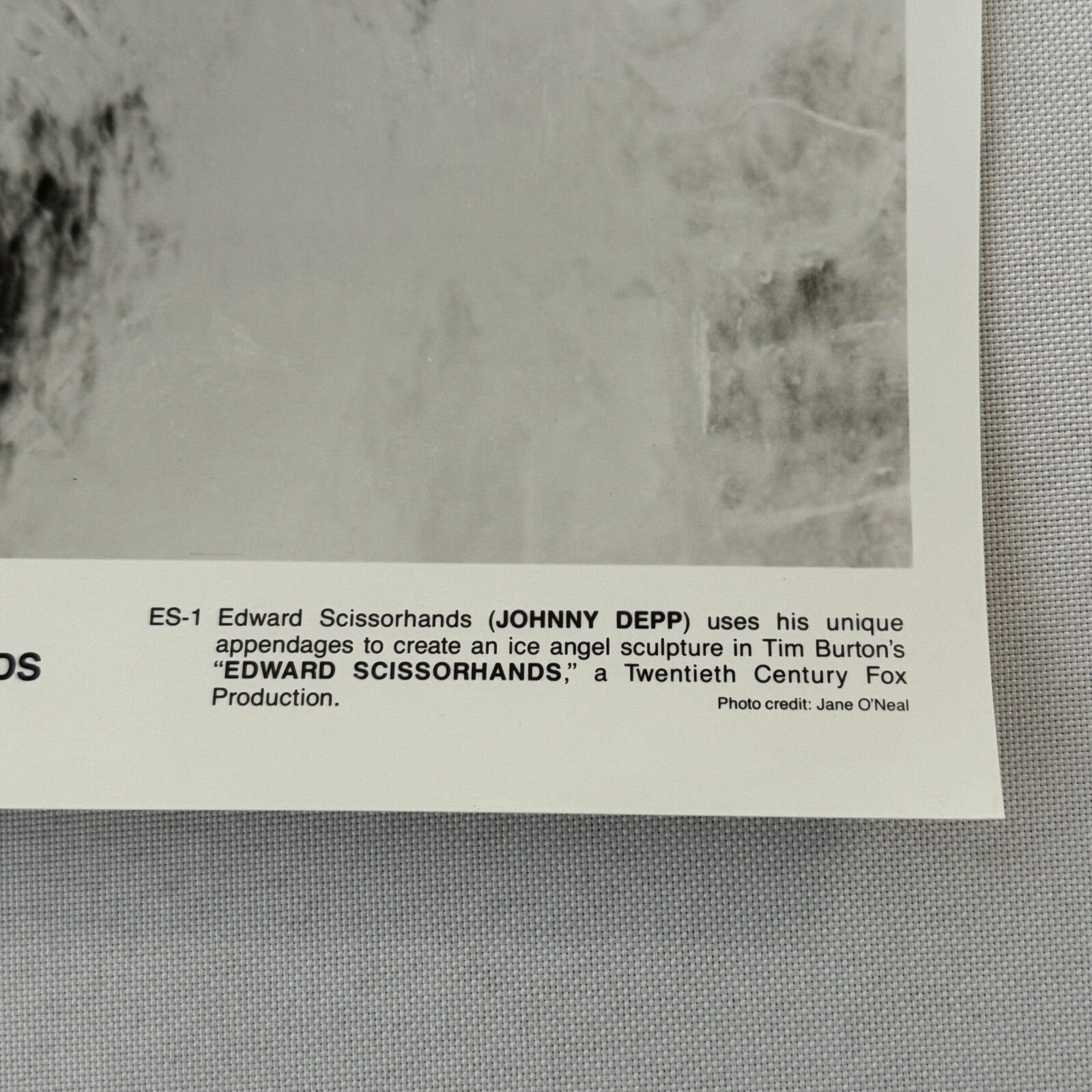 Edward Scissorhands Movie Film Press Photo Photograph Johnny Depp