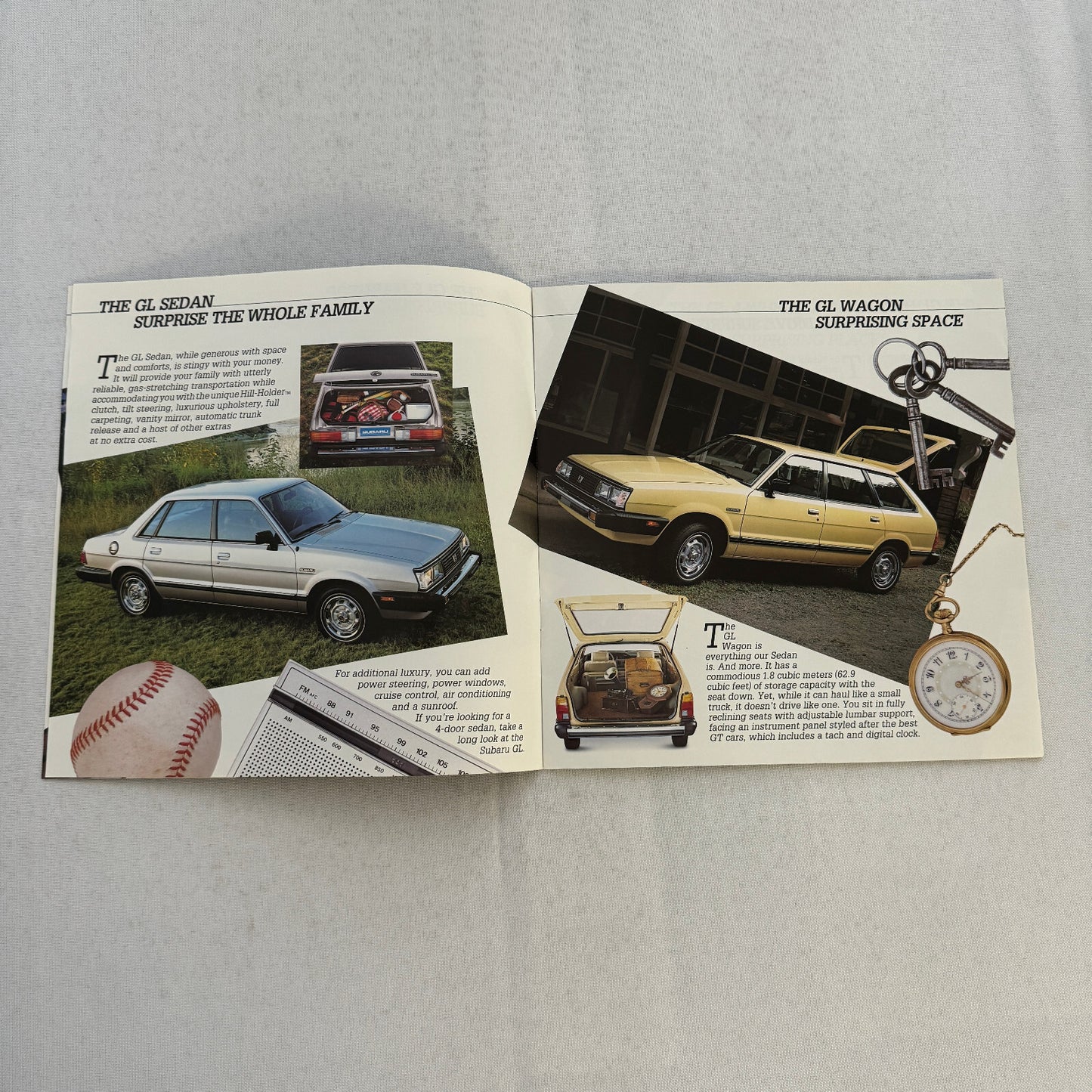 Subaru Car Sales Brochure GL Hatchback GLF Hardtop Station Wagon Vintage