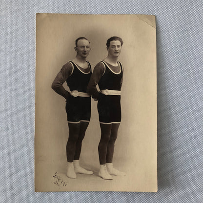 Circus Performers In Costume Photo Photograph Vintage Acrobat Balancing Act ?