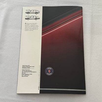 1988 Saab 900i 900 Turbo Car Sales Brochure Catalog Vintage FRENCH European