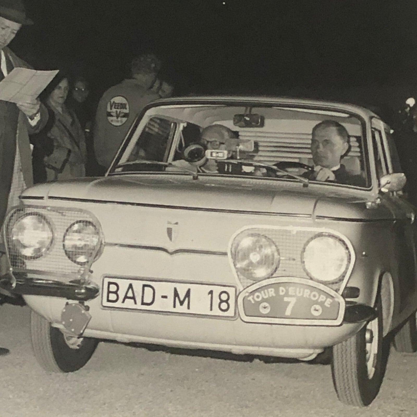 Vintage 1963 Tour d'Europe Car Rally Rallye Racing Press Photo Photograph 