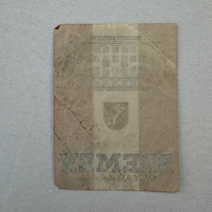 Vintage Hotel Travel Label Hotel Bremen United States Army Germany
