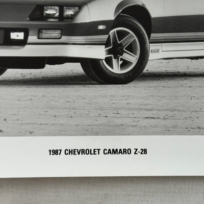 1987 Chevrolet Camaro Z28 Factory Press Publicity Photo Photograph Chevy Z-28