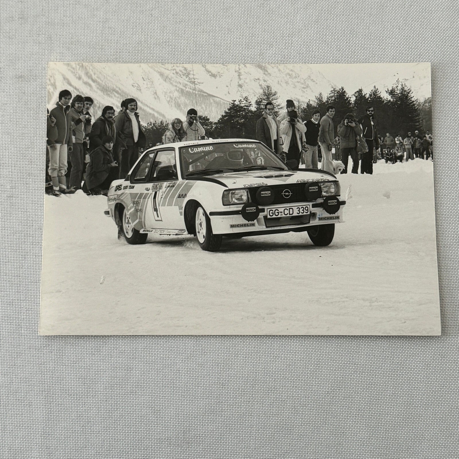 1980 Rallye Monte Carlo Press Photo Photograph DPPI Opel Ascona Rally Car