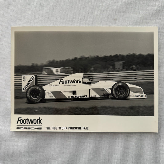 Porsche FA12 Footwork Racing Car Factory Press Photo Photograph Print Vintage