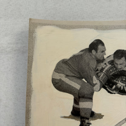 Vintage Hockey Photo Detroit Red Wings Chicago Blackhawks Player Photograph