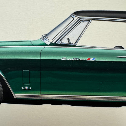 1964 Studebaker Gran Turismo Hawk Automobile Illustration Art Drawing Hand Drawn