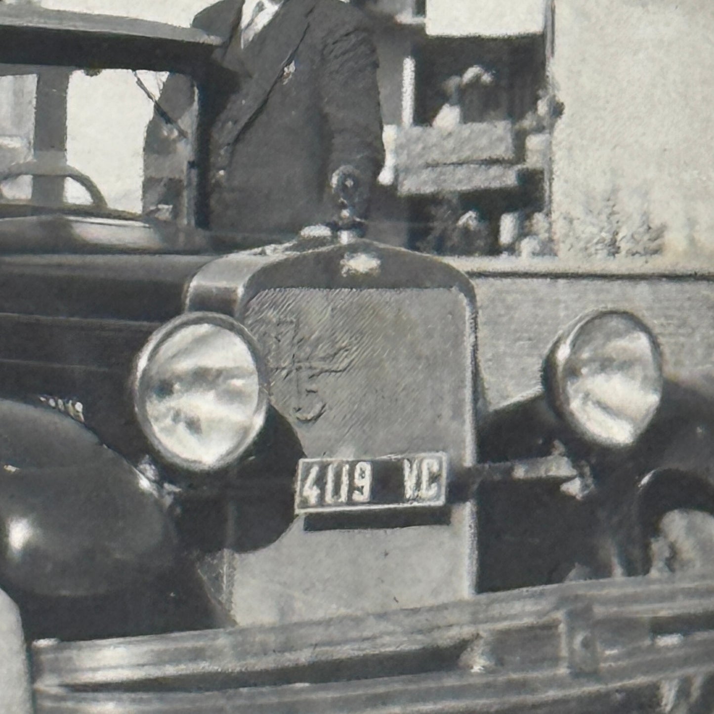Vintage Photo Photograph Print Men with Early Automobile Car