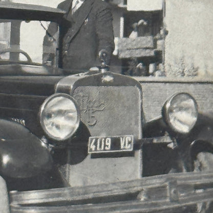 Vintage Photo Photograph Print Men with Early Automobile Car
