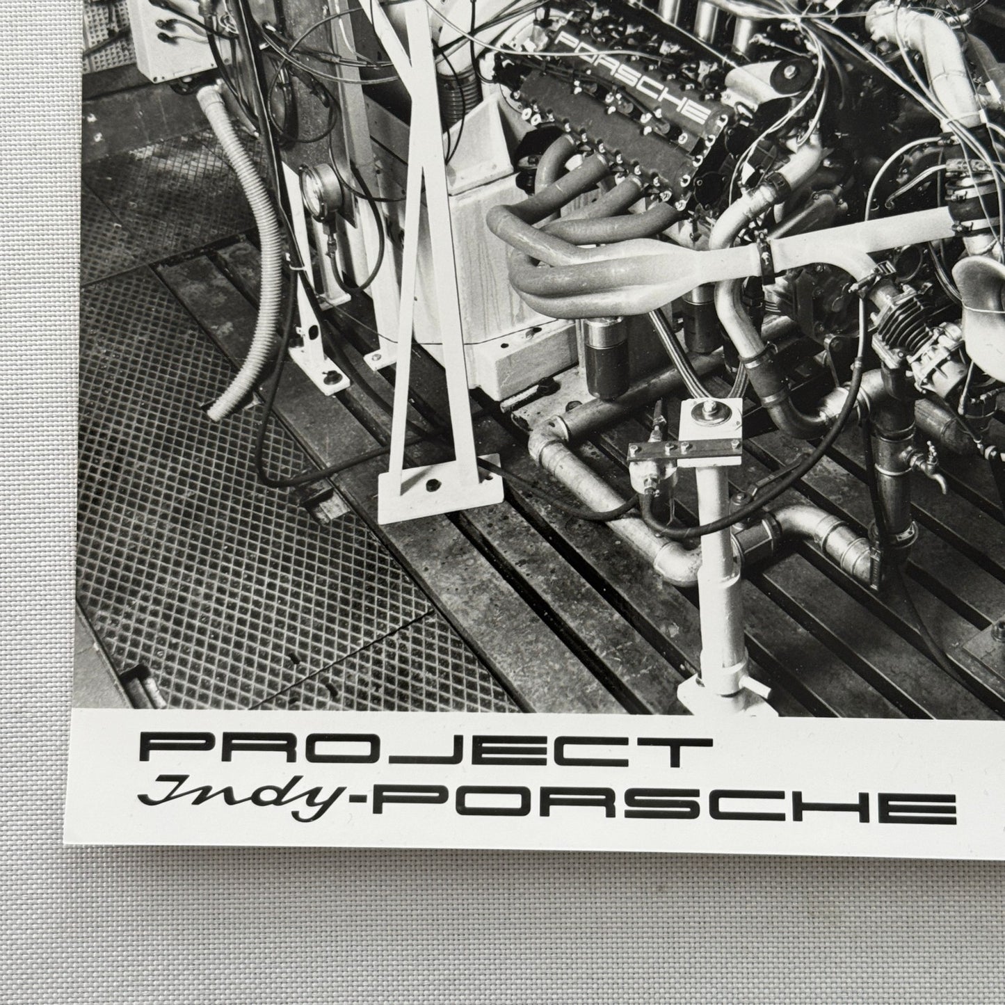 Porsche Quaker State Indy Racing Engine Factory Press Photo Photograph Vintage
