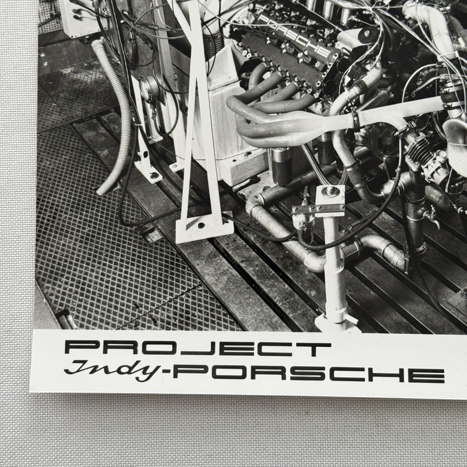 Porsche Quaker State Indy Racing Engine Factory Press Photo Photograph Vintage