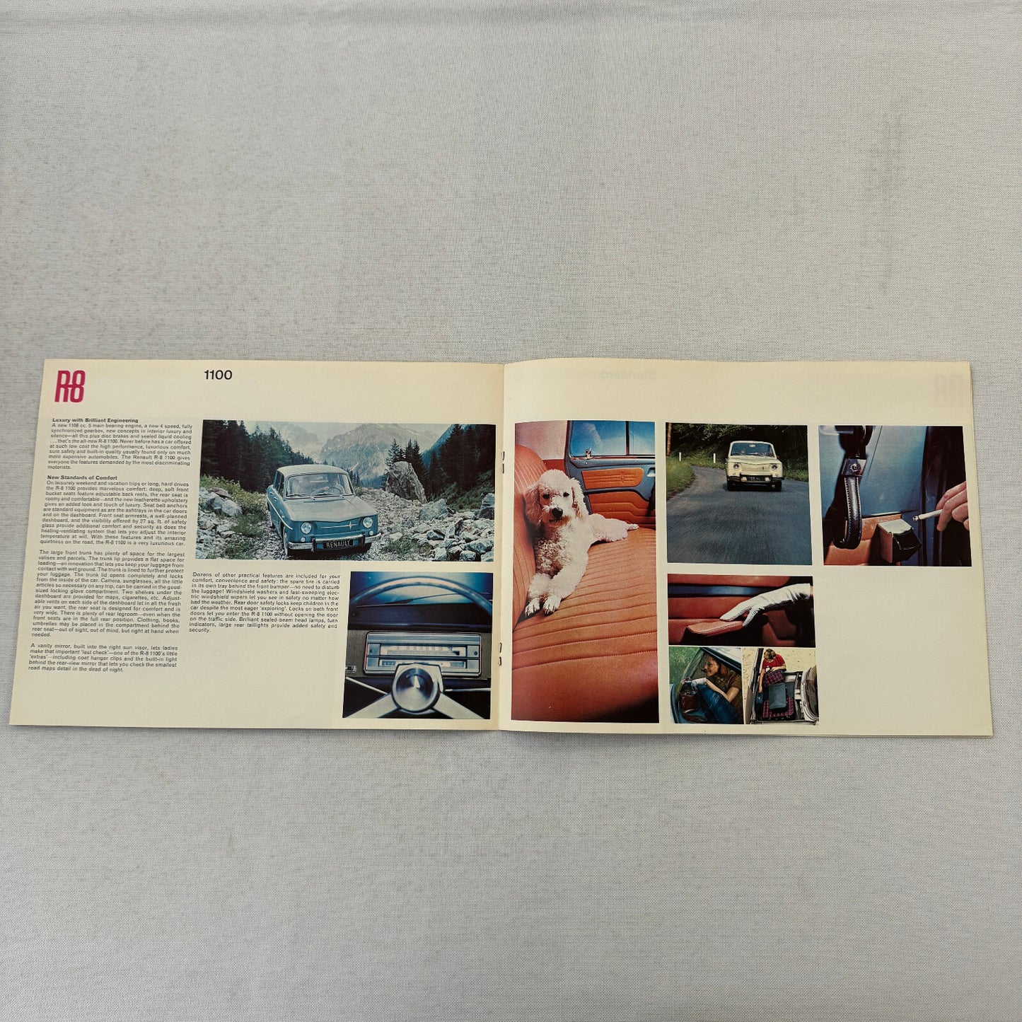 Renault R8 Car Sales Brochure Catalog Vintage Advertising Canadian 1100 Deluxe +