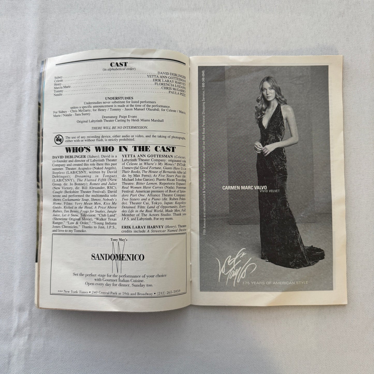 Where's My Money Signed Playbill Autographed Program David Deblinger 2001