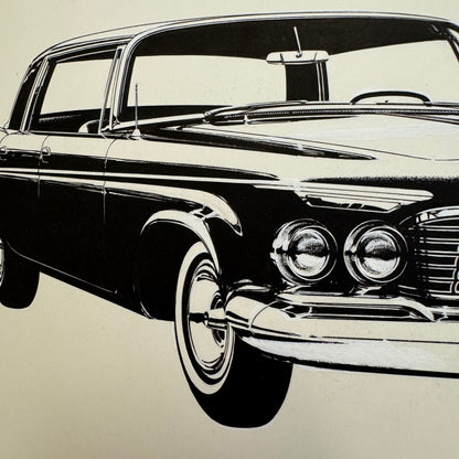 Chrysler Imperial Illustration Art Drawing Hand Drawn Robert Preis Vintage