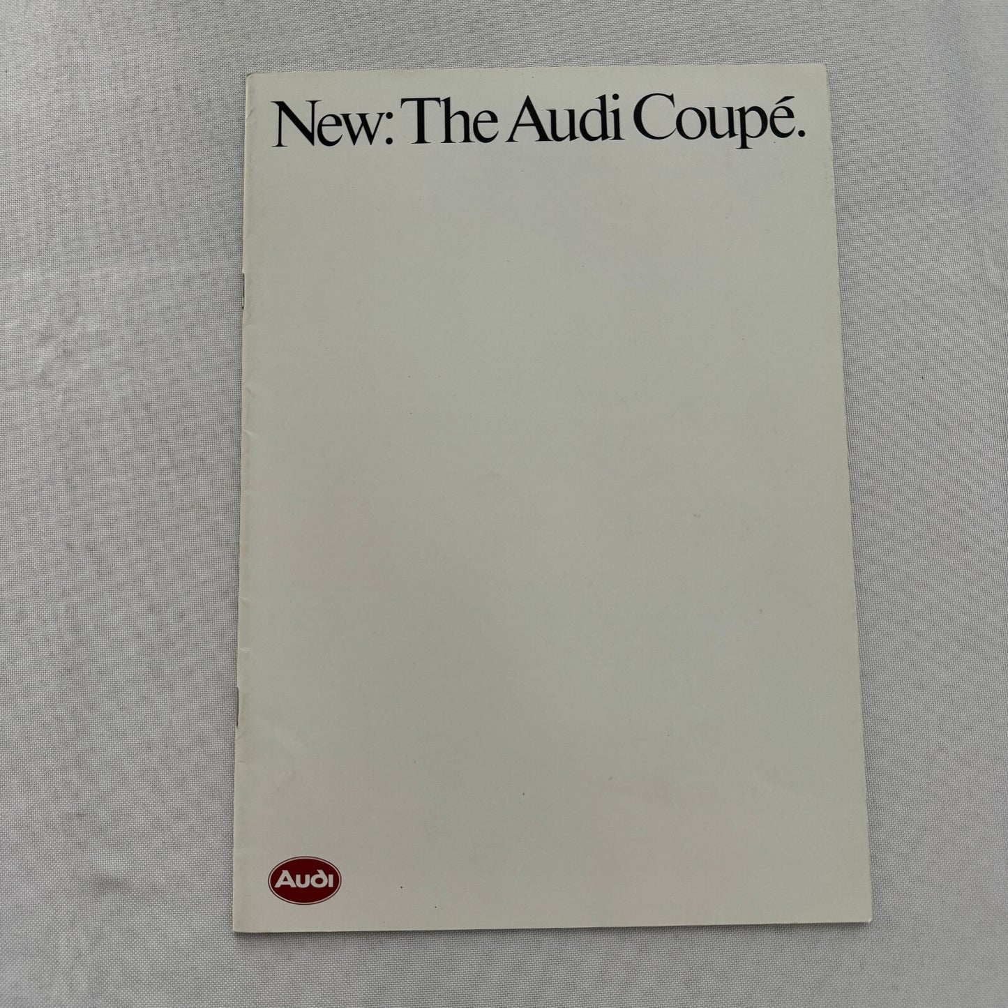 Audi Coupe Sales Brochure Catalog Advertising Audi Coupe GT 1985