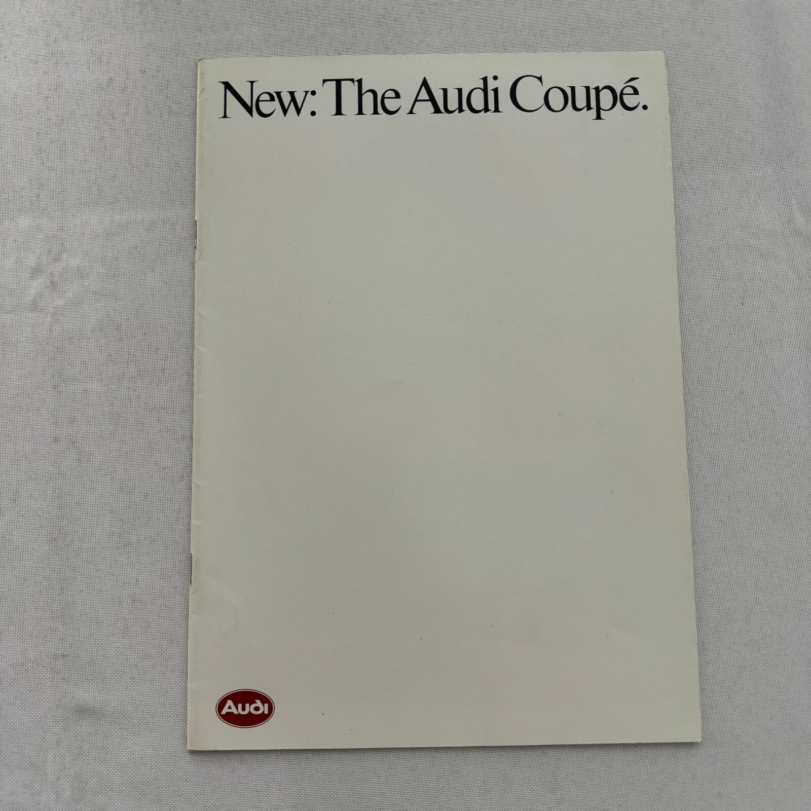 Audi Coupe Sales Brochure Catalog Advertising Audi Coupe GT 1985