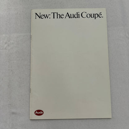 Audi Coupe Sales Brochure Catalog Advertising Audi Coupe GT 1985