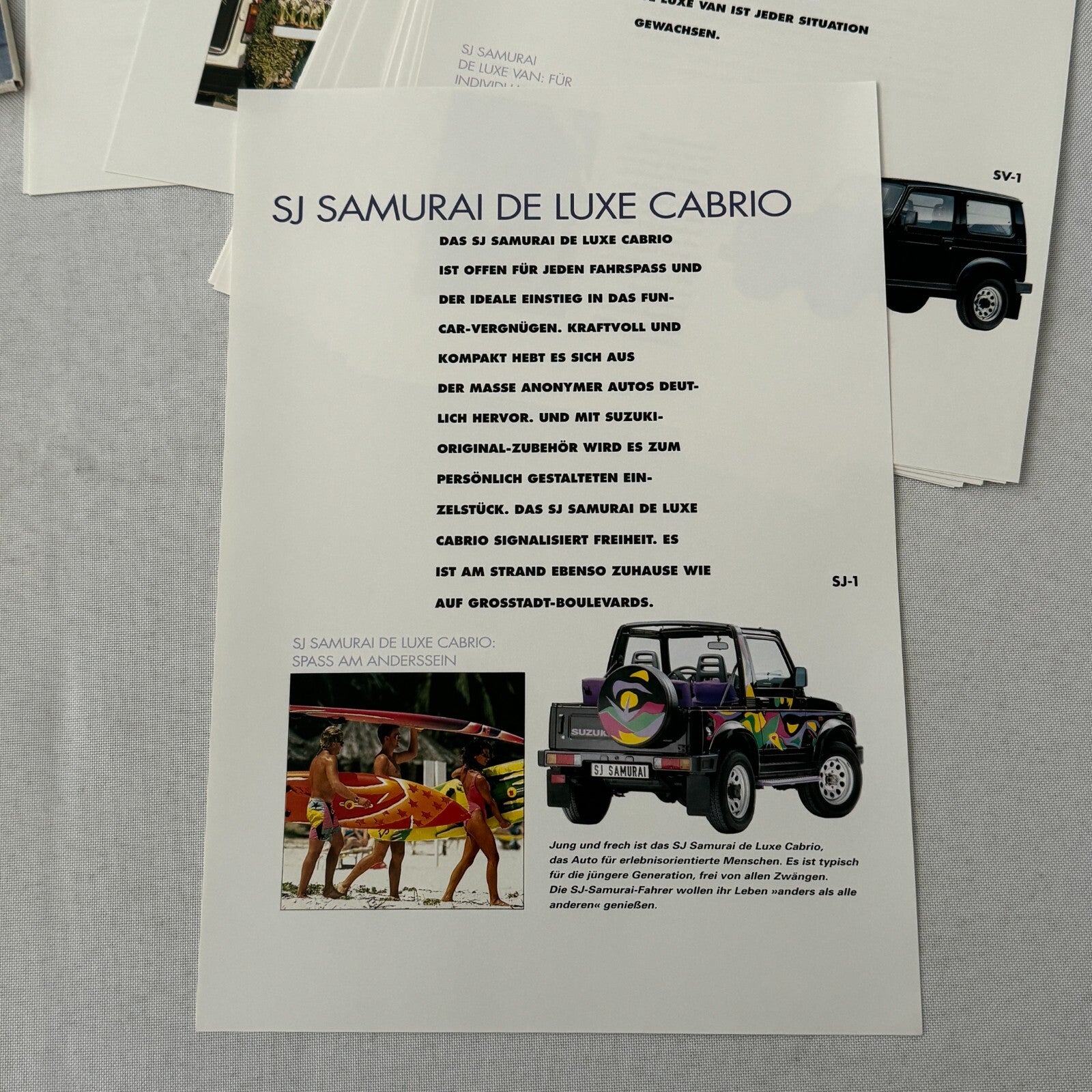 1993 Suzuki Press Kit Brochure German Suzuki Swift Samurai Vitara Super Carry