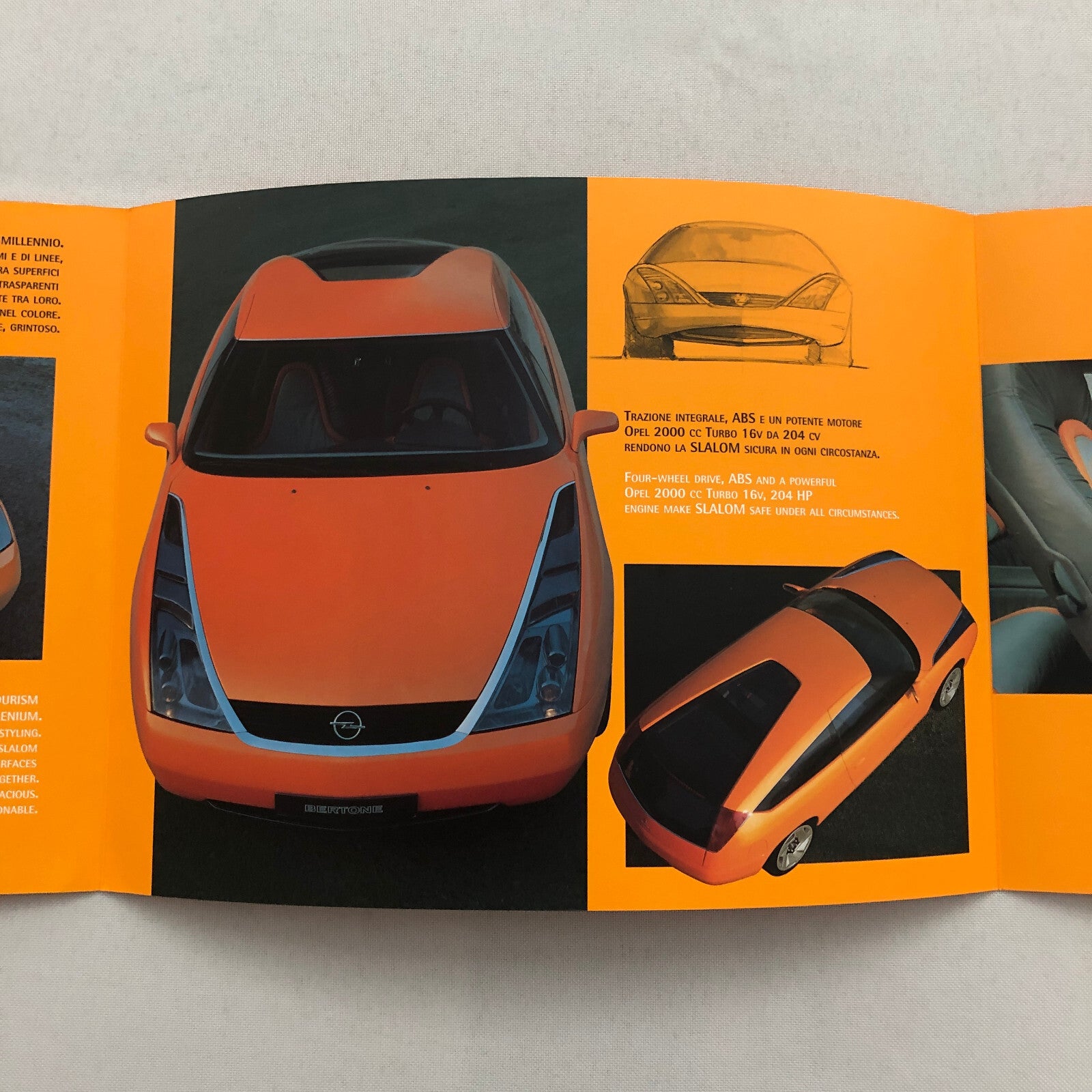 Bertone Slalom Station Wagon Concept Car Prototype Sales Brochure Catalog Opel