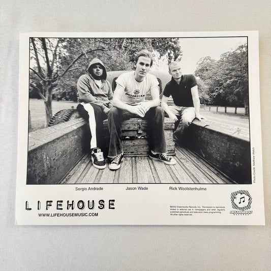 Lifehouse Music Publicity Press Photo Photograph Band 2002