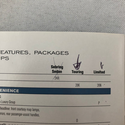 2005 Chrysler Sebring Convertible and Sedan Sales Brochure Catalog