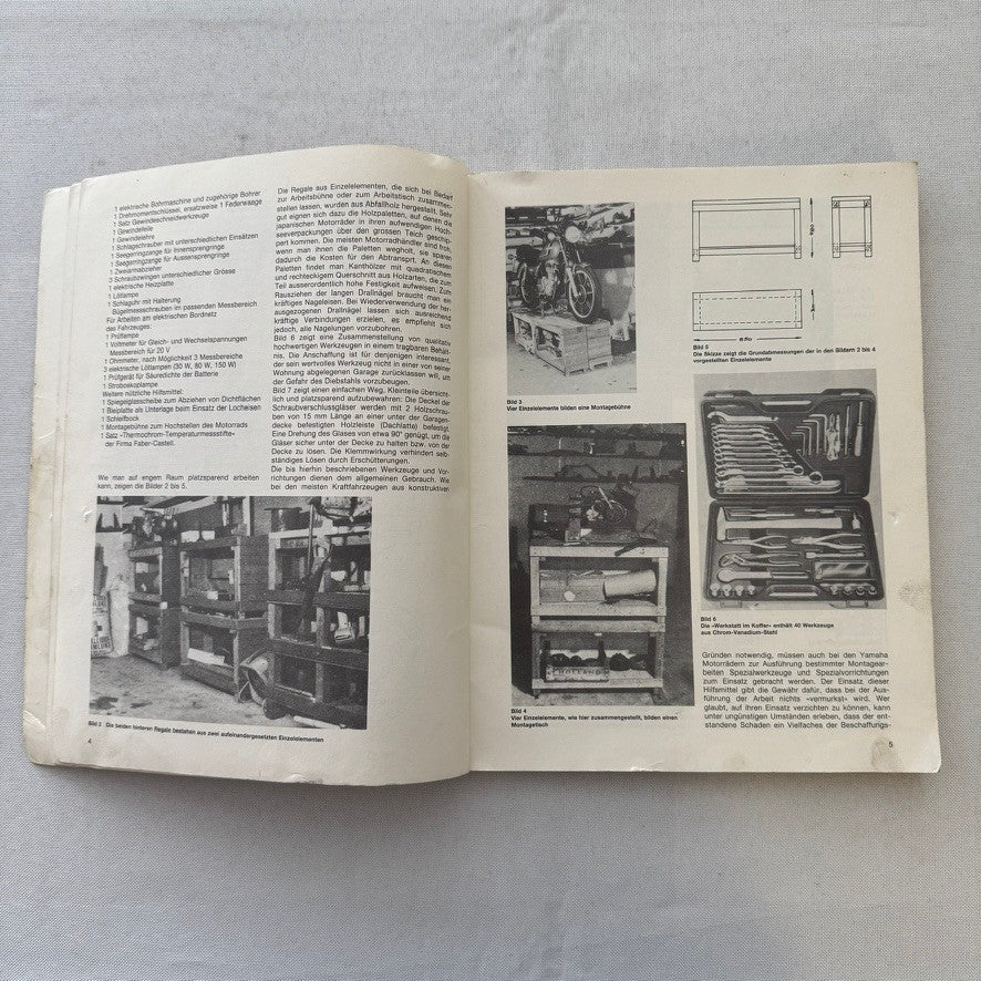 Vintage Yamaha XT550 Motorcycle Bike Repair Manual Book XT 550 GERMAN