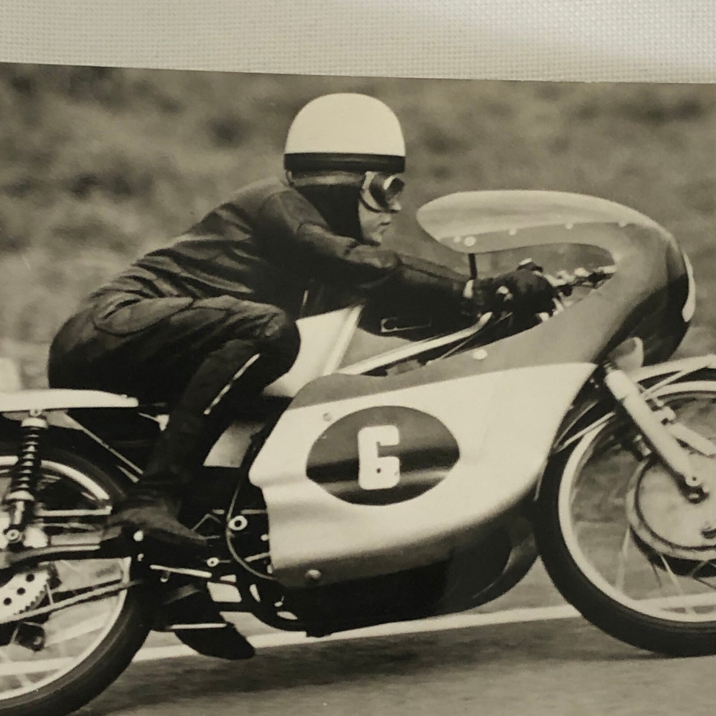 Vintage Motorcycle Racing Photo Postcard Post Card Jurgen Lenk