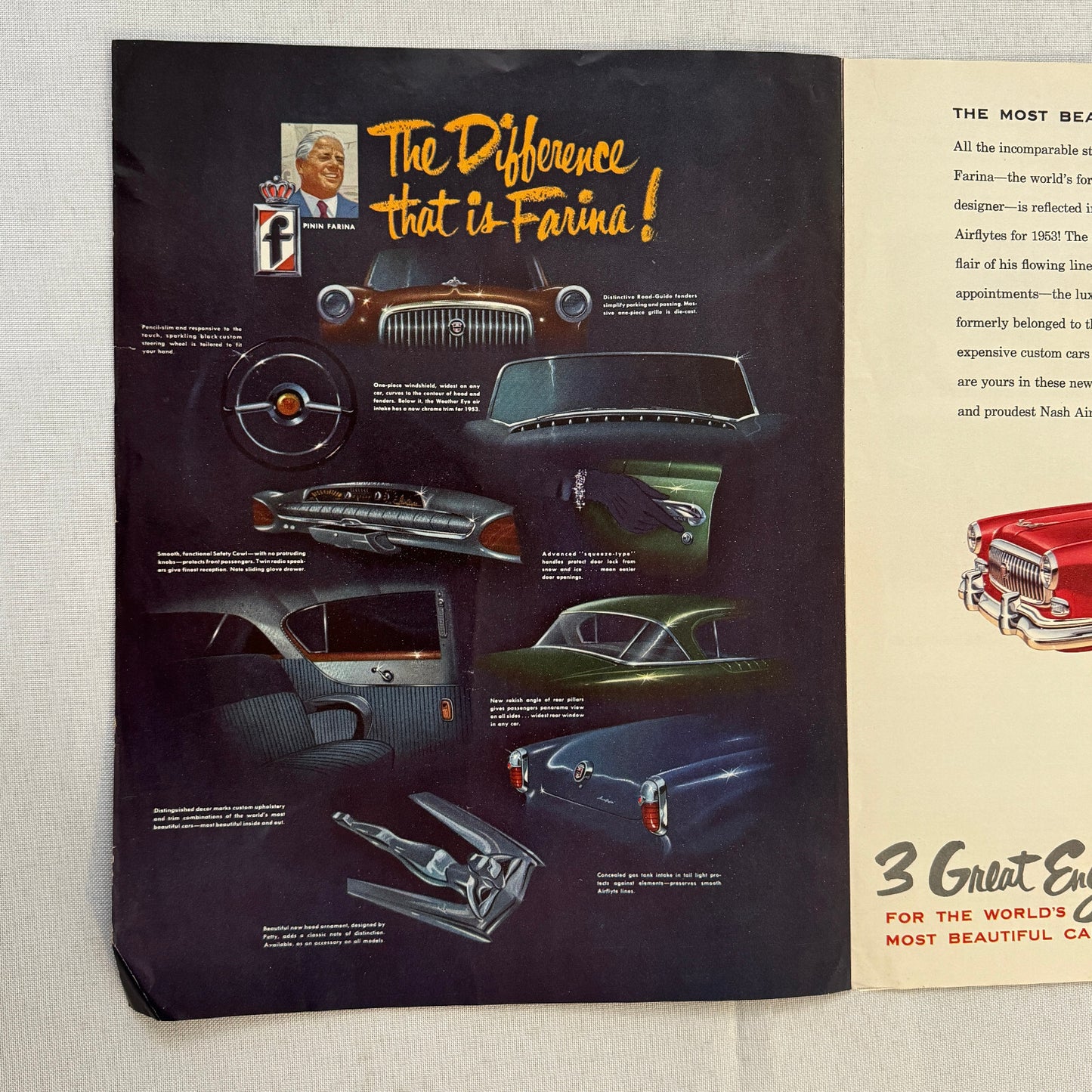 1953 Nash Car Sales Brochure Catalog Advertising Statesman Airflyte Ambassador