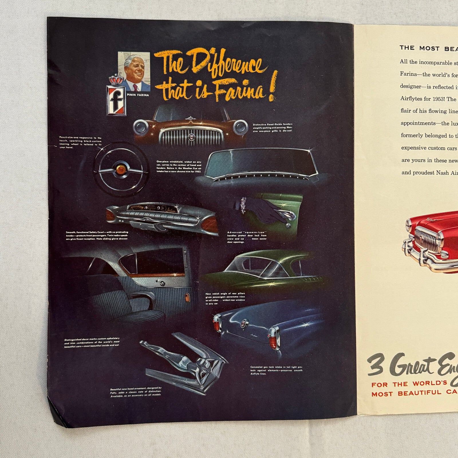 1953 Nash Car Sales Brochure Catalog Advertising Statesman Airflyte Ambassador