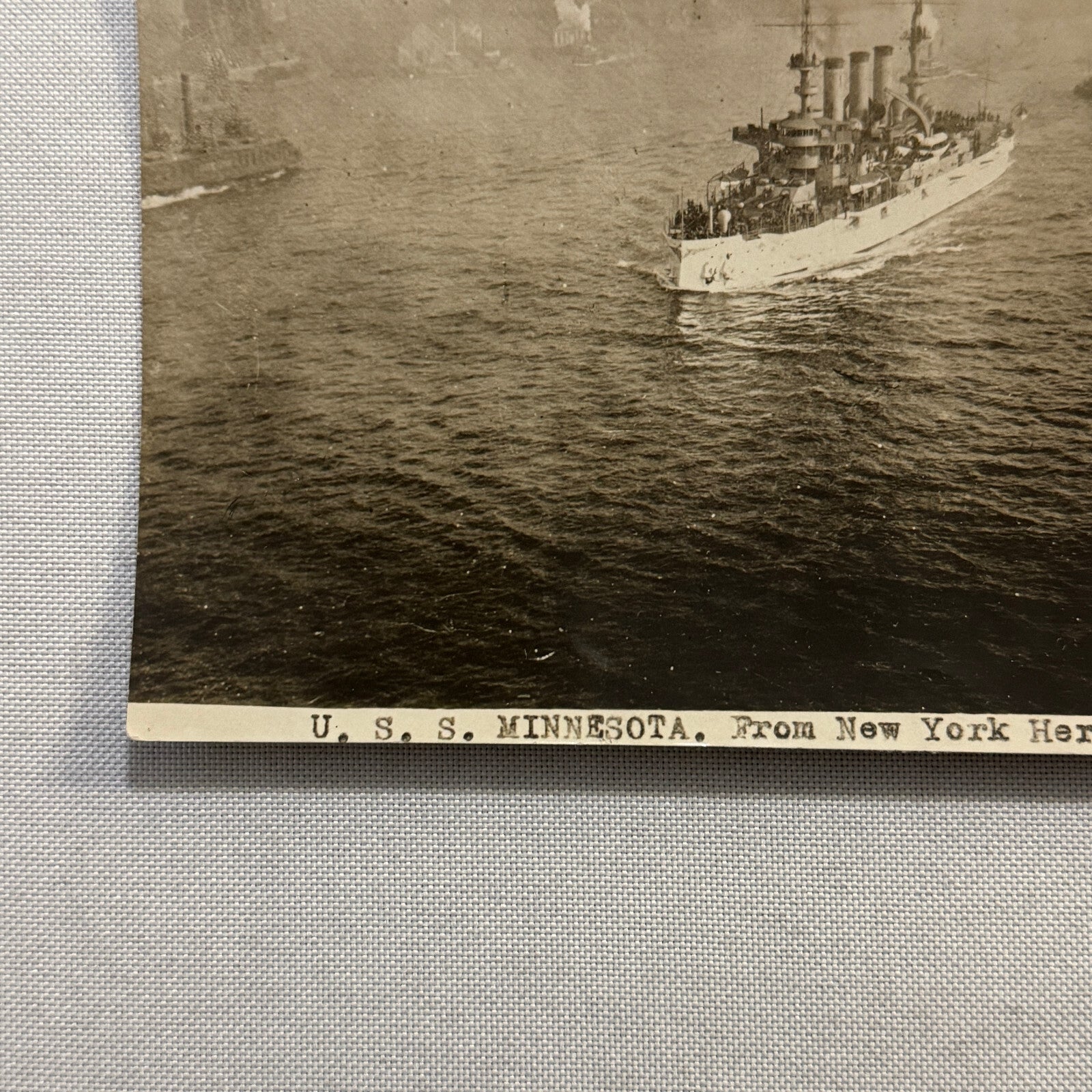 USS Minnesota Military Ship Boat Photo Photograph Vintage Print