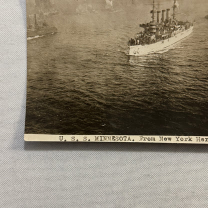 USS Minnesota Military Ship Boat Photo Photograph Vintage Print