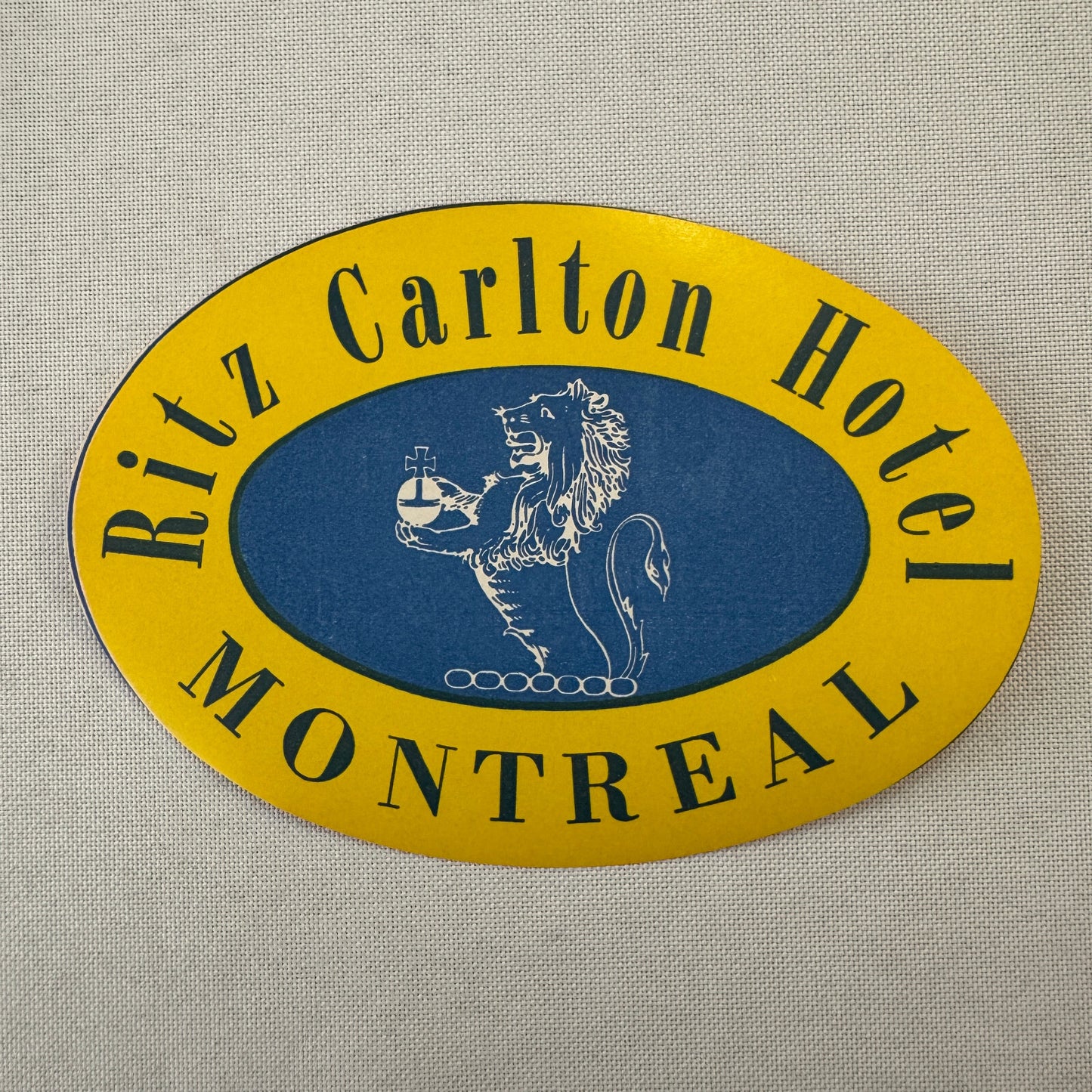 Vintage Hotel Travel Label Ritz Carlton Hotel Montreal Quebec Canada Canadian
