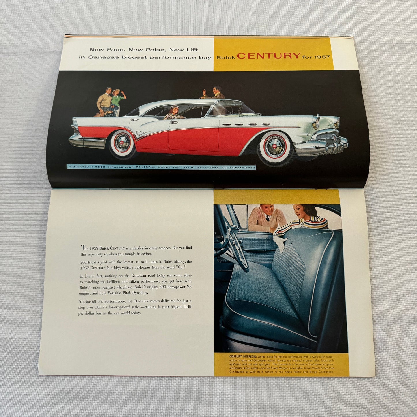 1957 Buick Car Sales Brochure Catalog Roadmaster Super Century Caballero Special