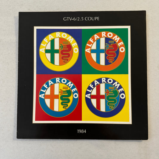 1984 Alfa Romeo GTV-6 2.5 Coupe Car Sales Brochure Catalog GTV6 GTV 6