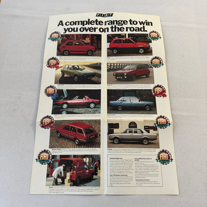 Fiat Car Sales Brochure Catalog 126 Panda Strada TC X1/9 Supermirafiori Argenta