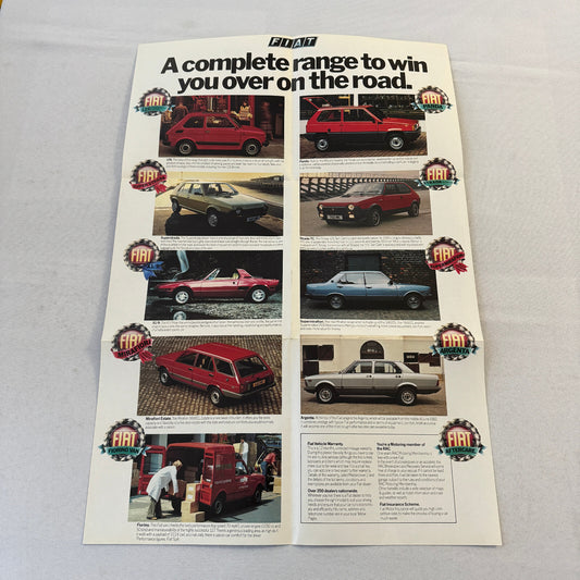 Fiat Car Sales Brochure Catalog 126 Panda Strada TC X1/9 Supermirafiori Argenta