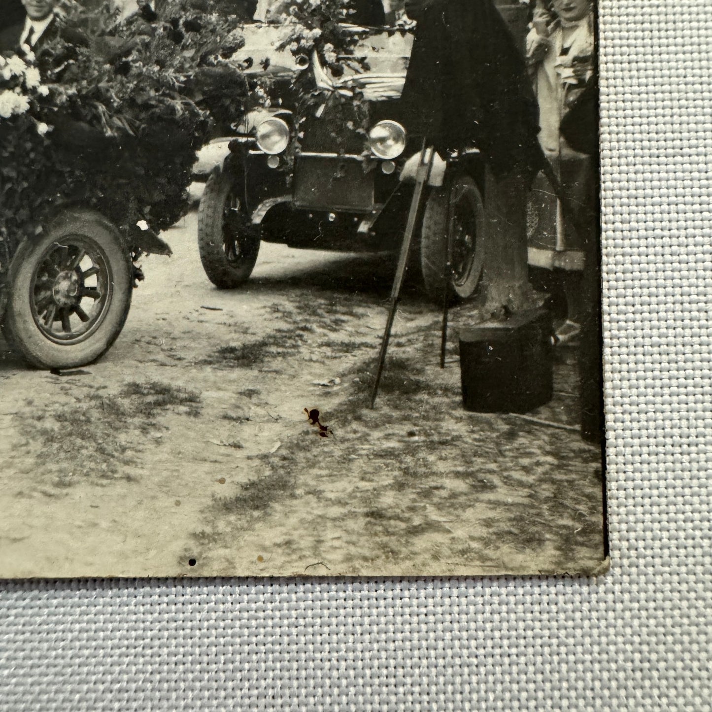 Vintage Postcard Real Photo Postcard RPPC Post Card Early Automobile Parade Car