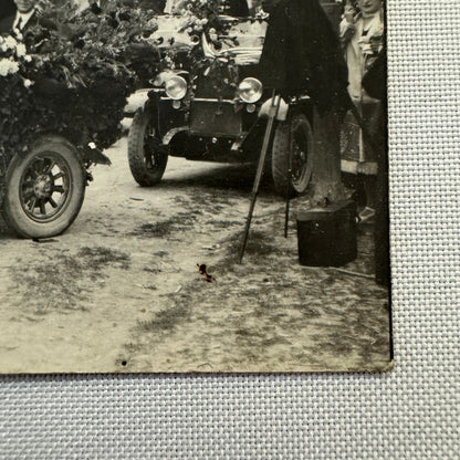Vintage Postcard Real Photo Postcard RPPC Post Card Early Automobile Parade Car
