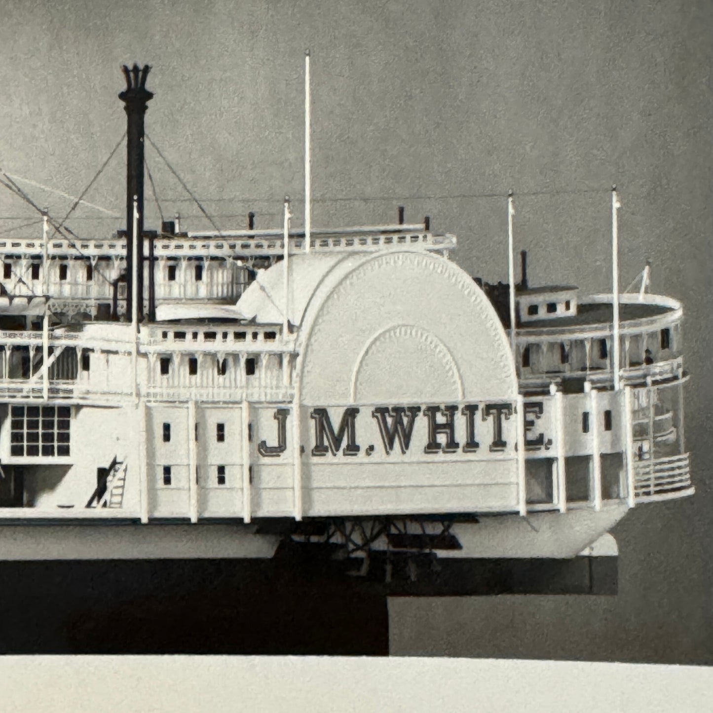 Vintage Photo Photograph JM White Steamboat Steam Boat Ship Scale Model
