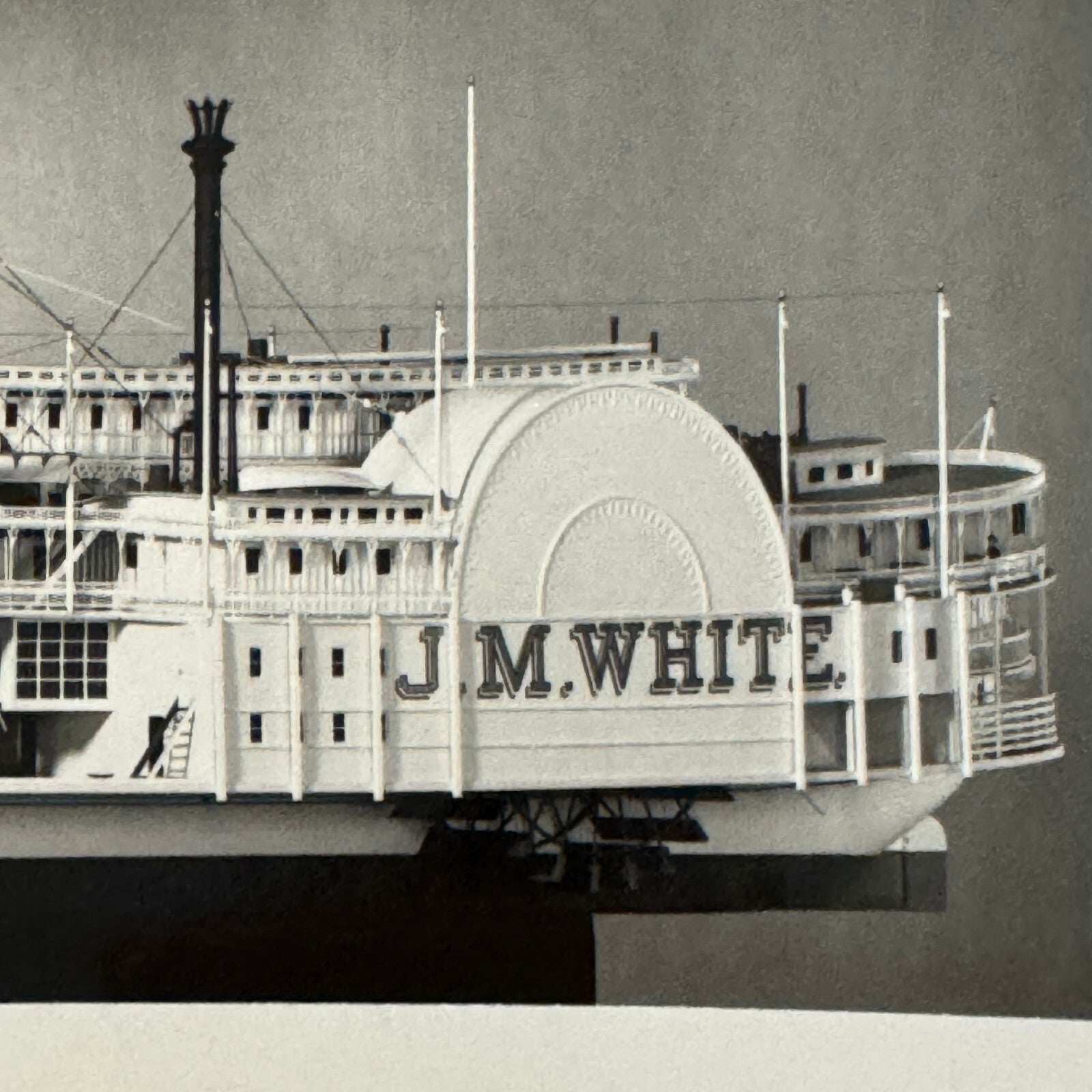 Vintage Photo Photograph JM White Steamboat Steam Boat Ship Scale Model