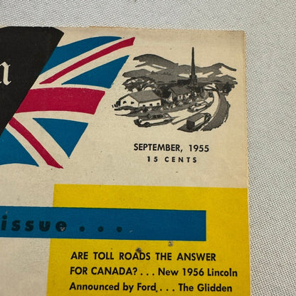 1955 Canadian Motorist Magazine CNE Motor Show Autoshow Glidden Tour September