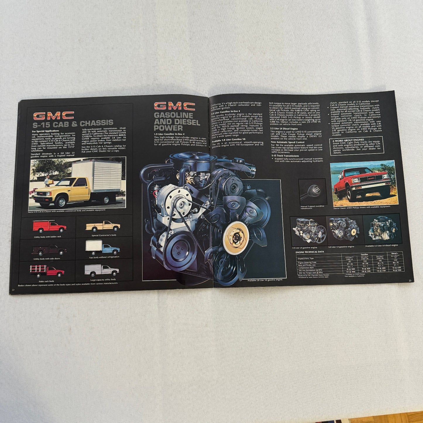 1984 GMC S-15 Pickup S15 Pickup Truck Sales Brochure Catalog Advertising