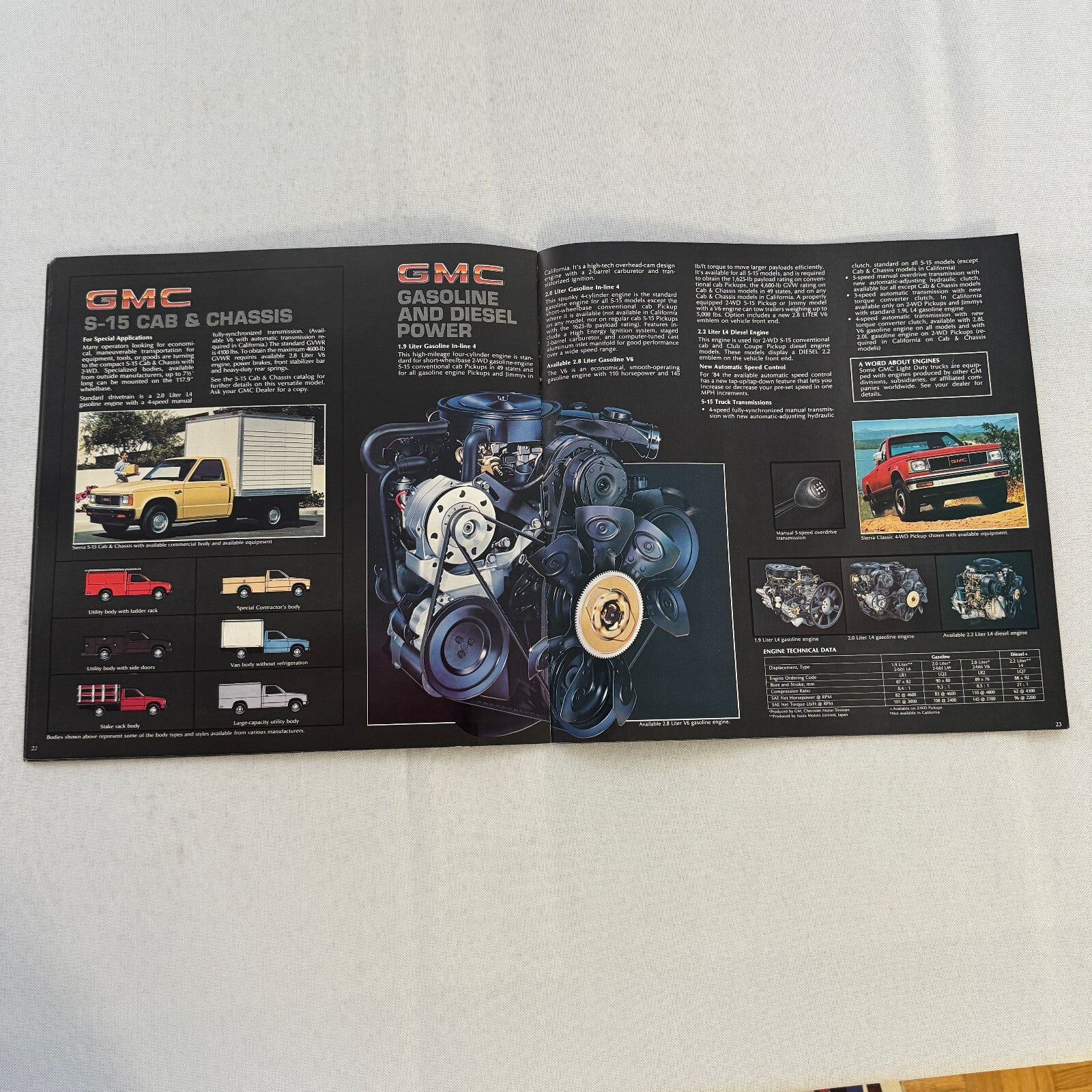 1984 GMC S-15 Pickup S15 Pickup Truck Sales Brochure Catalog Advertising