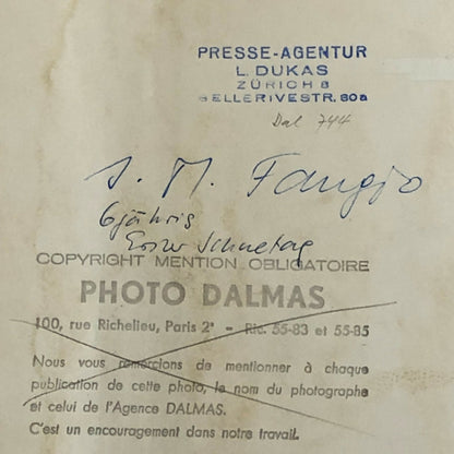Juan Manuel Fangio Racing Driver as a Child Press Photo Photograph 